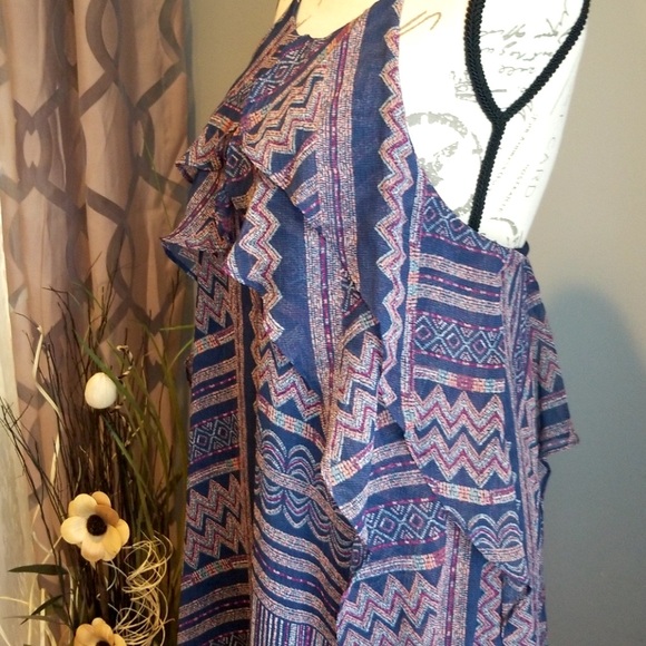 BCBGMazAzria Ruffe Layered Shift Dress - Picture 4 of 8